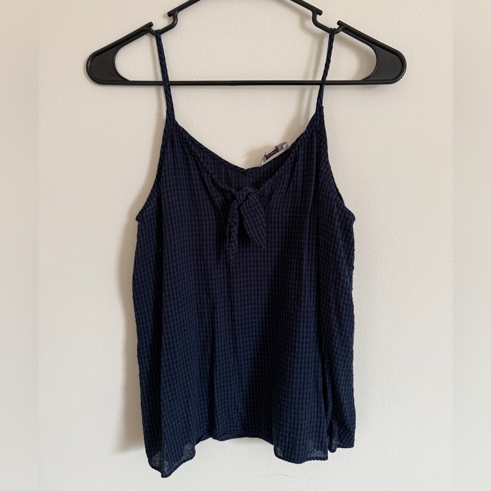 Navy plaid LOFT tank top